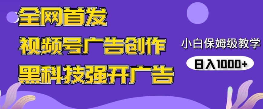 全网首发蝴蝶号广告创作，用AI做视频，黑科技强开广告，小白跟着做，日入1000+【揭秘】插图