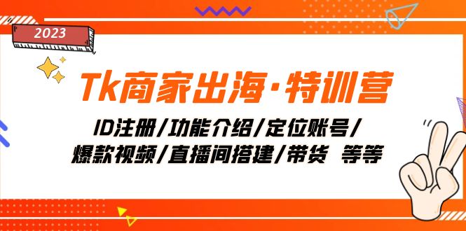 （7974期）Tk商家出海·特训营：ID注册/功能介绍/定位账号/爆款视频/直播间搭建/带货.插图