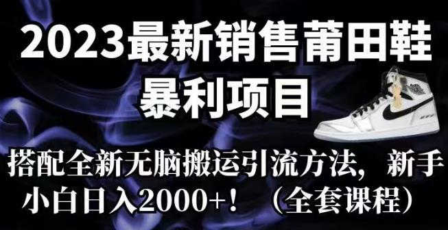 2023zui新销售莆田鞋暴利项目，搭配全新无脑搬运引流方法，新手小白日入2000+【揭秘】插图