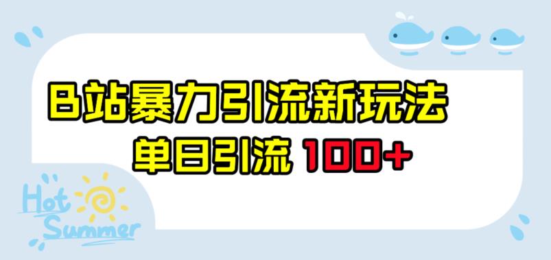 B站暴力引流新玩法，单日引流100+【揭秘】插图