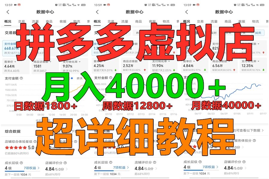 拼多多虚拟电商训练营月入40000+，全网zui详细，你做你也行，暴利稳定长久插图