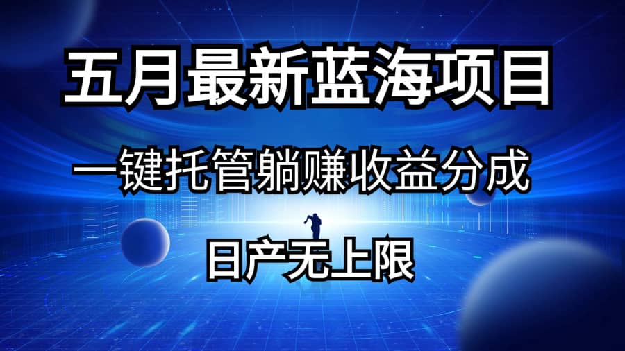 （10469期）五月刚出zui新蓝海项目一键托管 躺赚收益分成 日产无上限插图