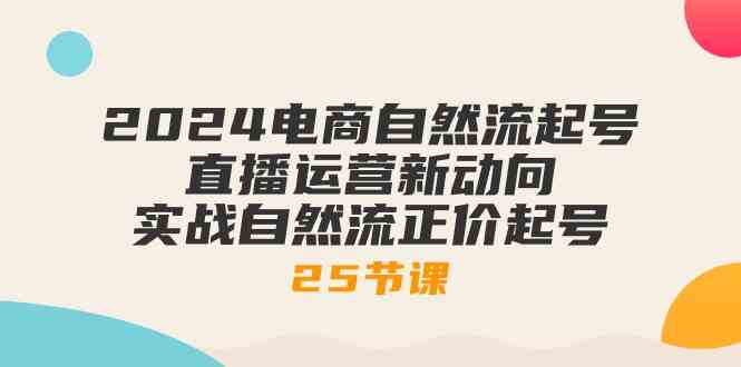 2024电商自然流起号，直播运营新动向 实战自然流正价起号（25节课）插图