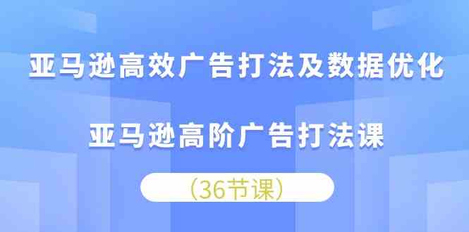 亚马逊高效广告打法及数据优化，亚马逊高阶广告打法课（36节）插图