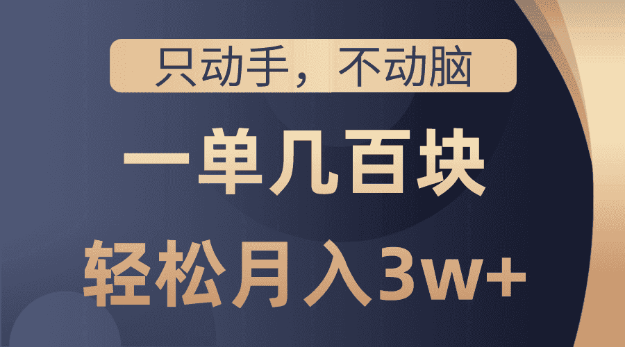 （10561期）只动手不动脑，一单几百块，轻松月入3w+，看完就能直接操作，详细教程插图