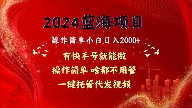 （10693期）2024蓝海项目，网盘拉新，操作简单小白日入2000+，一键托管代发视频，…插图