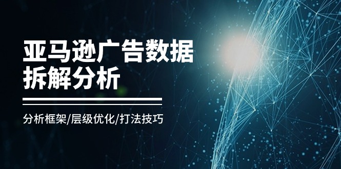 （11004期）亚马逊-广告数据拆解分析，分析框架/层级优化/打法技巧（8节课）插图