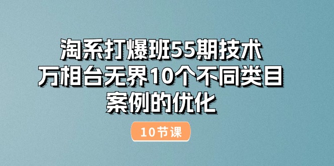 （10996期）淘系打爆班55期技术：万相台无界10个不同类目案例的优化（10节）插图