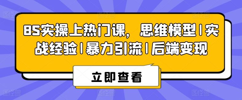 8S实操上热门课，思维模型|实战经验|暴力引流|后端变现插图