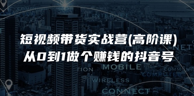 （11253期）短视频带货实战营(高阶课)，从0到1做个赚钱的抖音号（17节课）插图