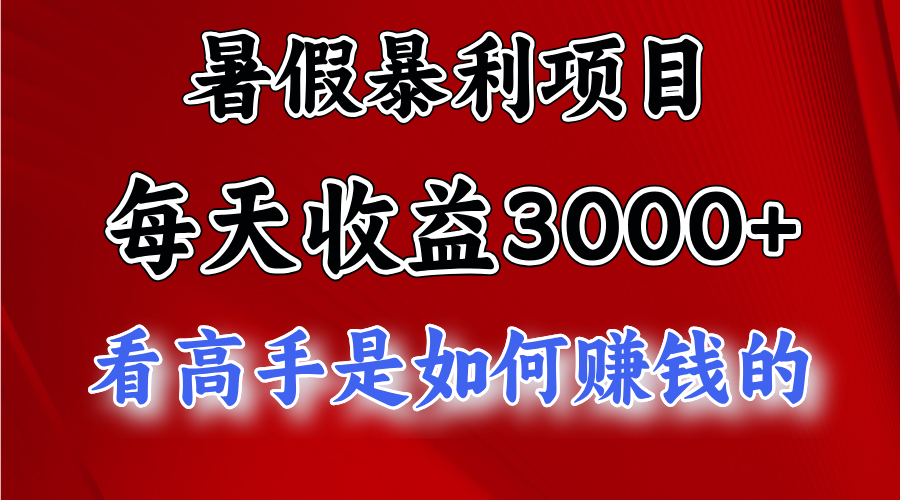 暑假暴力项目 1天收益3000+，视频号，快手，不露脸直播.次日结算插图