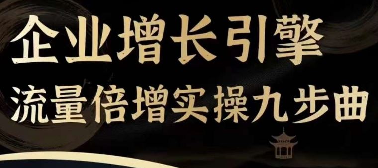 企业增长引擎流量倍增实操九步曲，一套课程帮你找到快速、简单、有效、可复制的获客+变现方式，插图