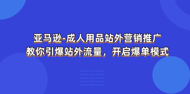 （11398期）亚马逊-成人用品 站外营销推广 教你引爆站外流量，开启爆单模式插图