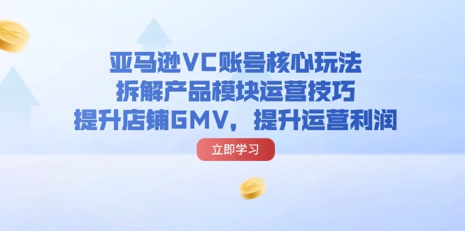 （11848期）亚马逊VC账号核心玩法，拆解产品模块运营技巧，提升店铺GMV，提升运营利润插图