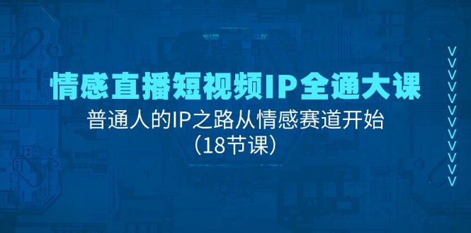 情感直播短视频IP全通大课，普通人的IP之路从情感赛道开始（18节课）插图