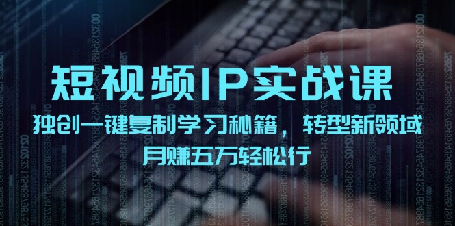 短视频IP实战课，独创一键复制学习秘籍，转战新领域，月赚五万轻松行插图