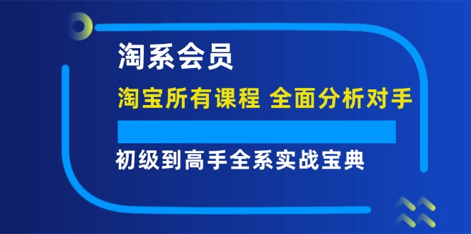 （12055期）淘系会员【淘宝所有课程，全面分析对手】，初级到高手全系实战宝典插图