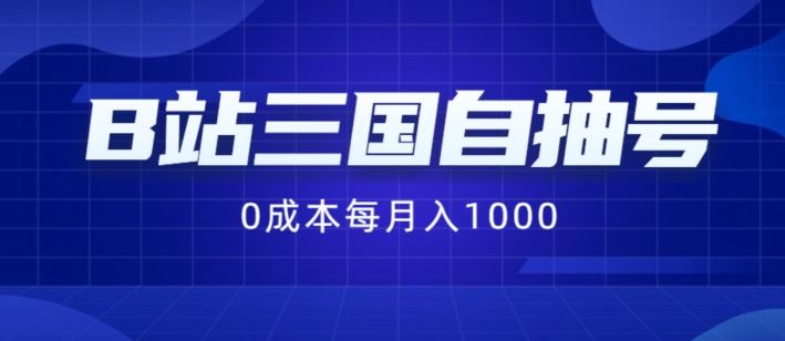 B站三国自抽号项目，0成本纯手动，每月稳赚1000【揭秘】插图