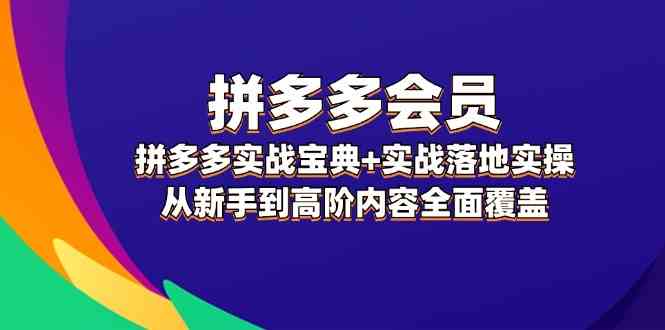 拼多多会员实战宝典+实战落地实操，从新手到高阶内容全面覆盖插图