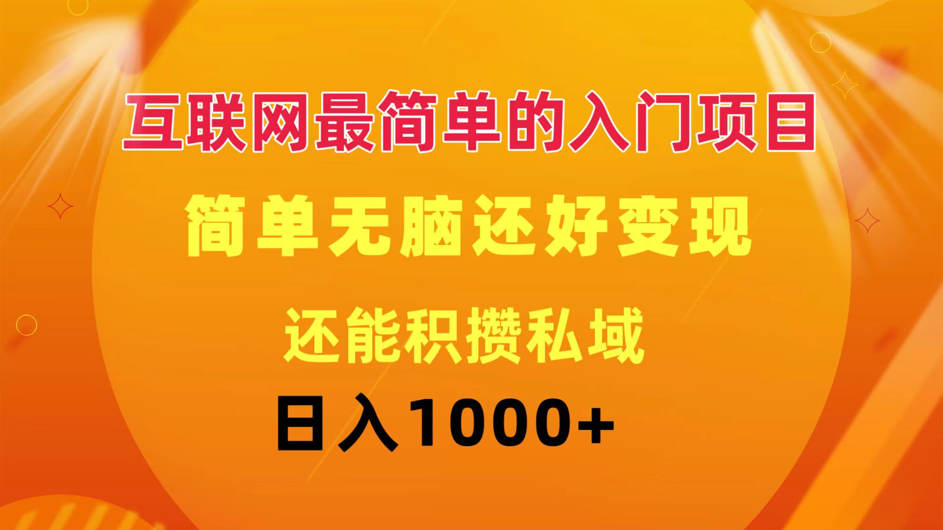 （11922期）互联网zui简单的入门项目：简单无脑变现还能积攒私域一天轻松1000+插图