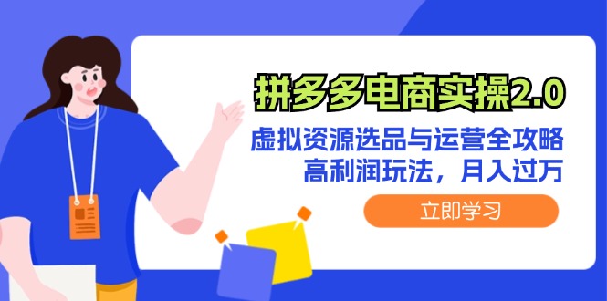 （12360期）拼多多电商实操2.0：虚拟资源选品与运营全攻略，高利润玩法，月入过万插图