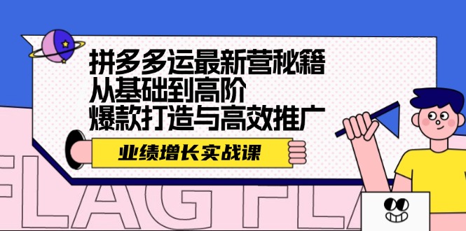 （12260期）拼多多运zui新营秘籍：业绩 增长实战课，从基础到高阶，爆款打造与高效推广插图