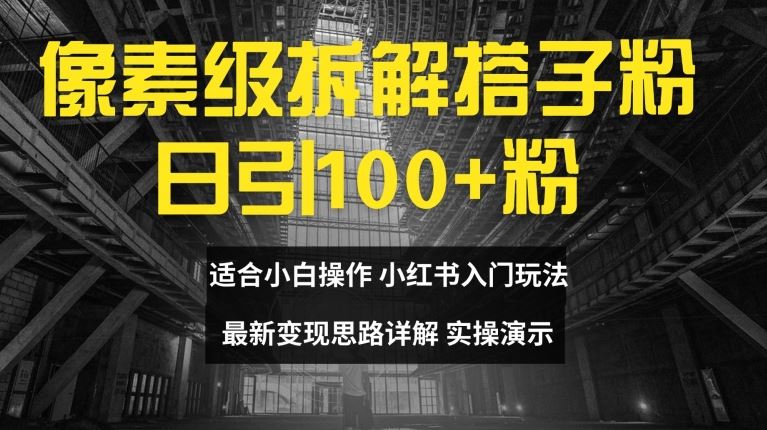 像素级拆解搭子粉，日引100+，小白看完可上手，zui新变现思路详解【揭秘】插图