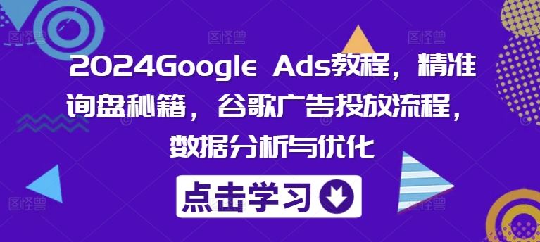 2024Google Ads教程，精准询盘秘籍，谷歌广告投放流程，数据分析与优化插图