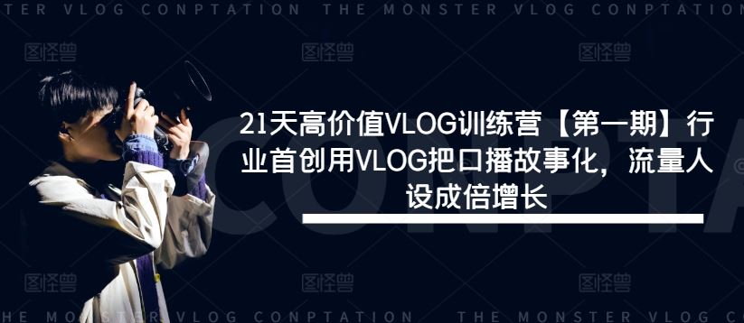 21天高价值VLOG训练营【NO.1期】行业首创用VLOG把口播故事化，流量人设成倍增长插图