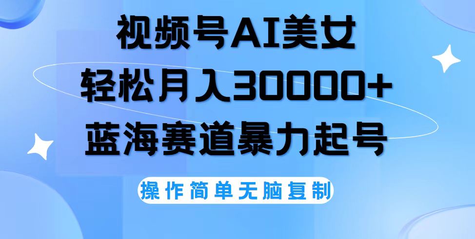 （12125期）视频号AI美女跳舞，轻松月入30000+，蓝海赛道，流量池巨大，起号猛，无…插图