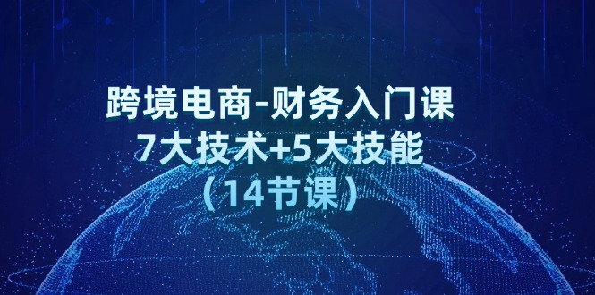 （12047期）跨境电商-财务入门课：7大技术+5大技能（14节课）插图