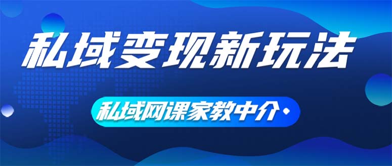 （12089期）私域变现新玩法，网课家教中介，只做渠道和流量，让大学生给你打工、0…插图