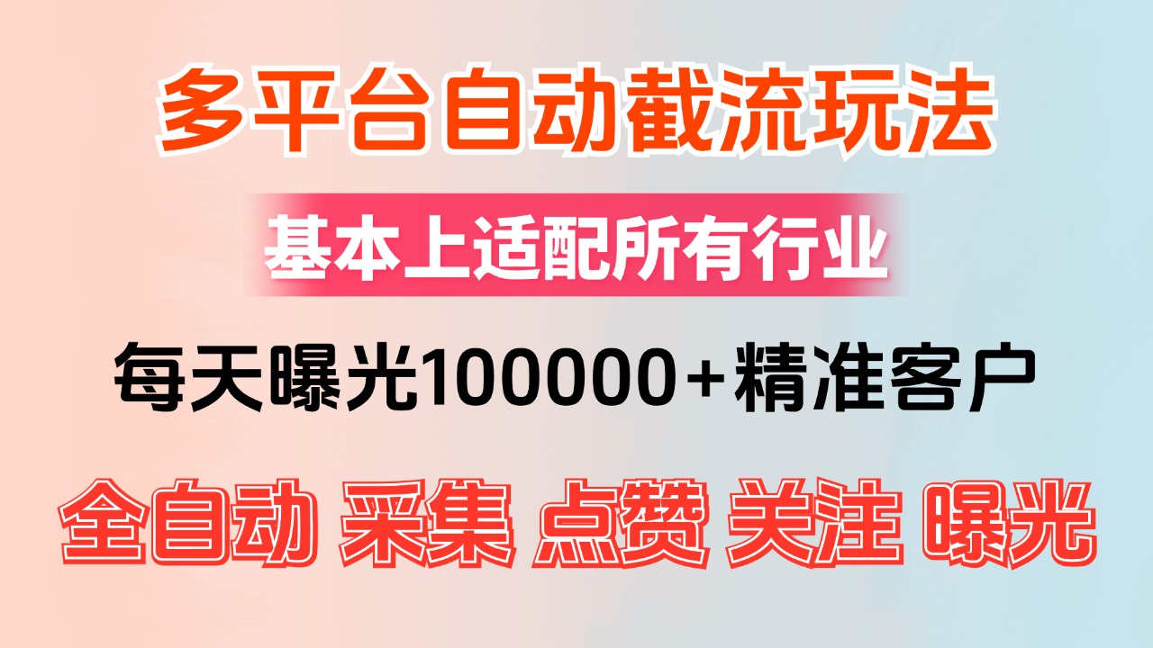 （12709期）小红书抖音视频号zui新截流获客系统，全自动引流精准客户【日曝光10000+…插图