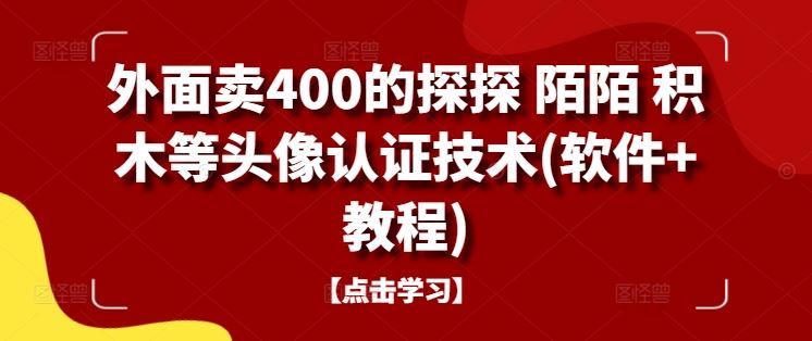 外面卖400的探探 陌陌 积木等头像认证技术(软件+教程)插图