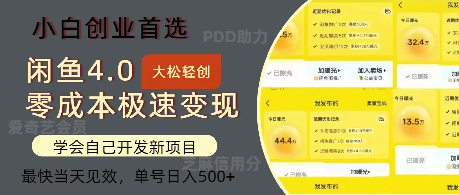 （12434期）闲鱼0成本极速变现项目，多种变现方式 单号日入500+zui新玩法插图