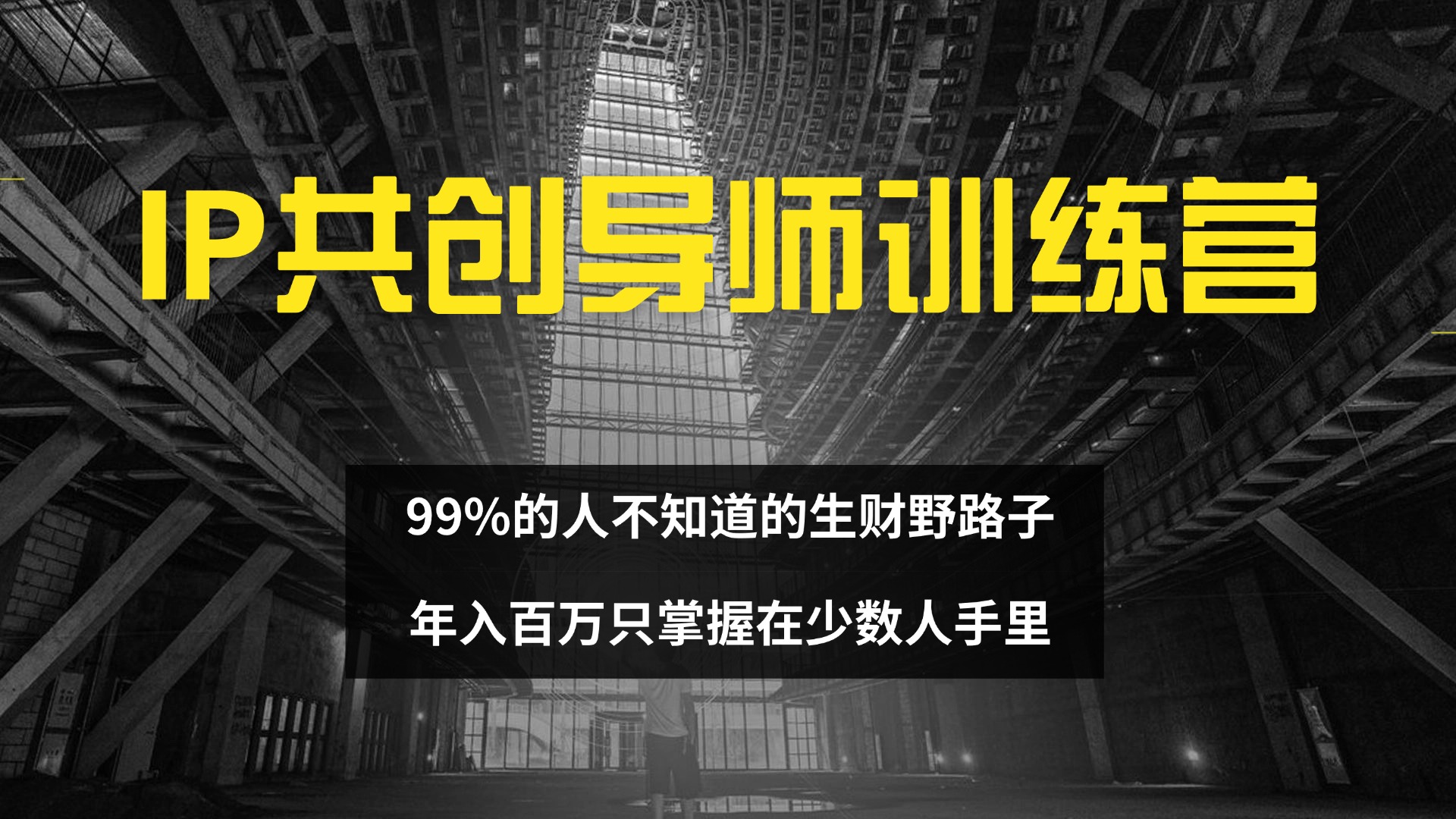 （12504期）IP共创导师训练营 99%的人不知道的生财野路子 只掌握在少数人手里插图