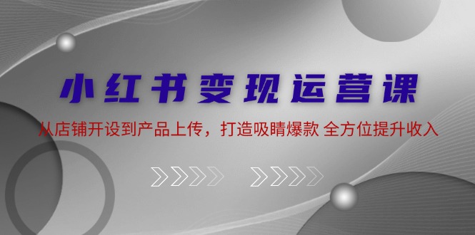 小红书变现运营课：从店铺开设到产品上传，打造吸睛爆款 全方位提升收入插图