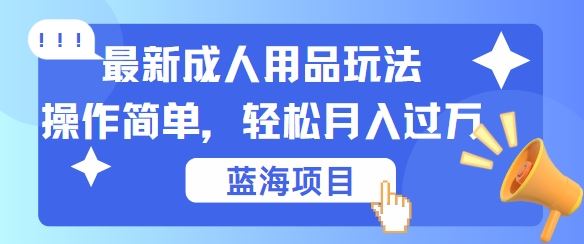 zui新成人用品项目玩法，操作简单，动动手，轻松日入几张【揭秘】插图