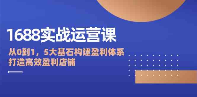 1688实战运营课：从0到1，5大基石构建盈利体系，打造高效盈利店铺插图