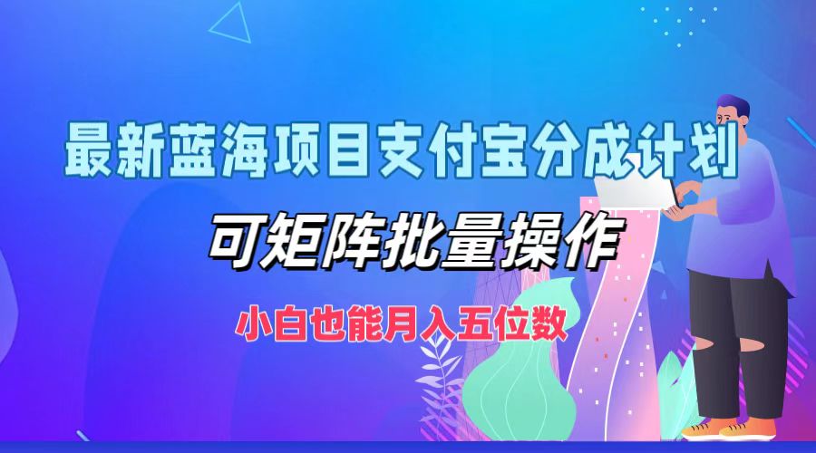 zui新蓝海项目zhifu宝分成计划，可矩阵批量操作，小白也能月入五位数插图