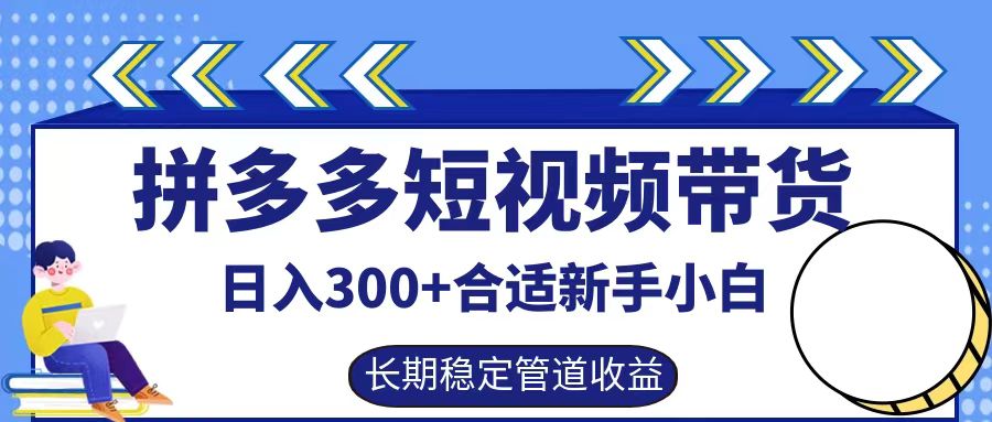 拼多多短视频带货日入300+，实操账户展示看就能学会插图