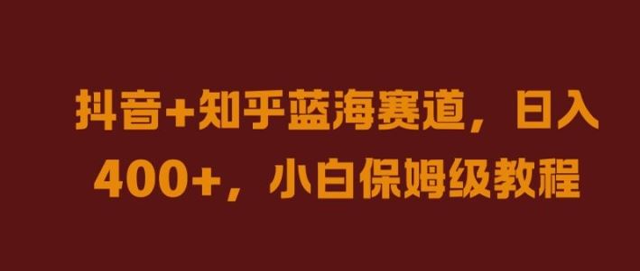 抖音+知乎蓝海赛道，日入几张，小白保姆级教程【揭秘】插图