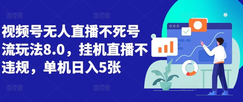 视频号无人直播不死号流玩法8.0，挂机直播不违规，单机日入5张【揭秘】插图