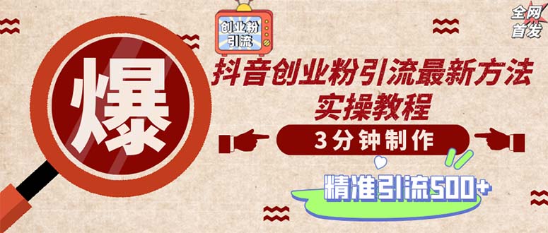 （12835期）轻松制作创业类视频。一天被动加精准创业粉500+（附素材）插图