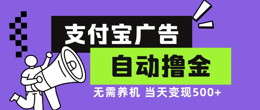 （13101期）zhifu宝广告全自动撸金，无需养机，当天落地500+插图