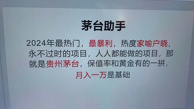 （13051期）魔法贵州茅台代理，永不淘汰的项目，抛开传统玩法，使用科技，命中率极…插图