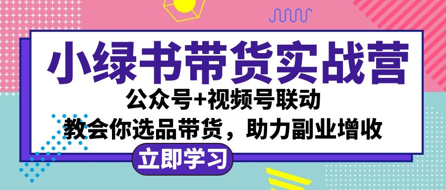 （12848期）小绿书AI带货实战营：公众号+视频号联动，教会你选品带货，助力副业增收插图