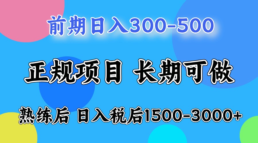 前期一天收益300-500左右.熟练后日收益1500-3000左右插图