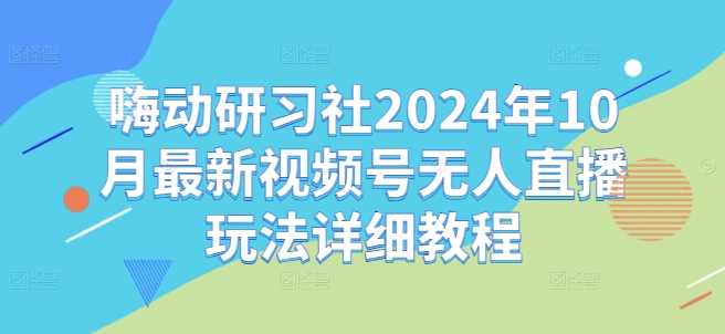 嗨动研习社2024年10月zui新视频号无人直播玩法详细教程插图