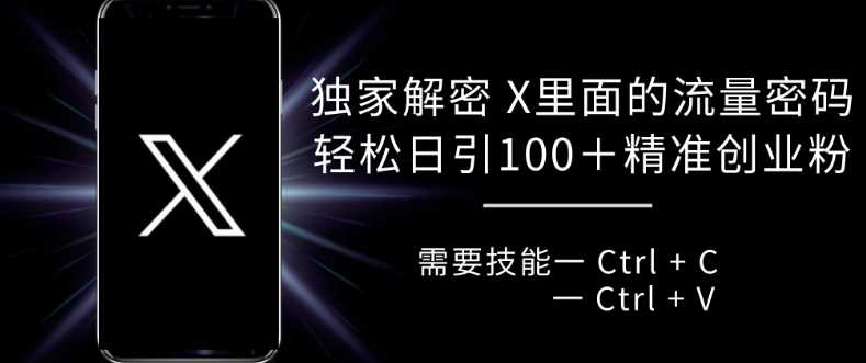 独家解密 X 里面的流量密码，复制粘贴轻松日引100+插图